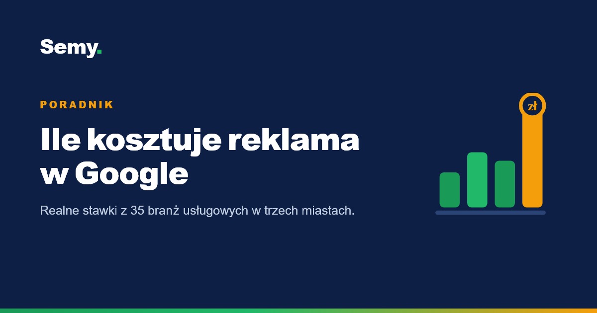 Ile kosztuje reklama w Google — realne stawki z 35 branż usługowych
