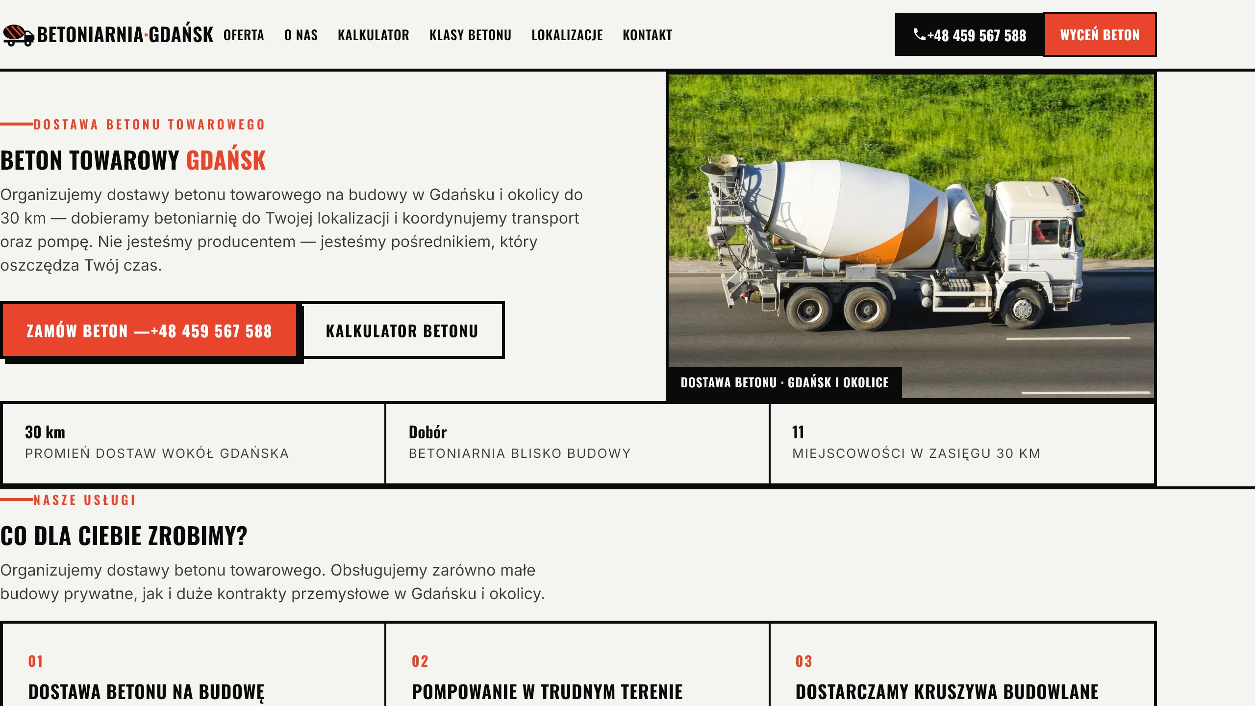Landing page — Betoniarnia Gdańsk