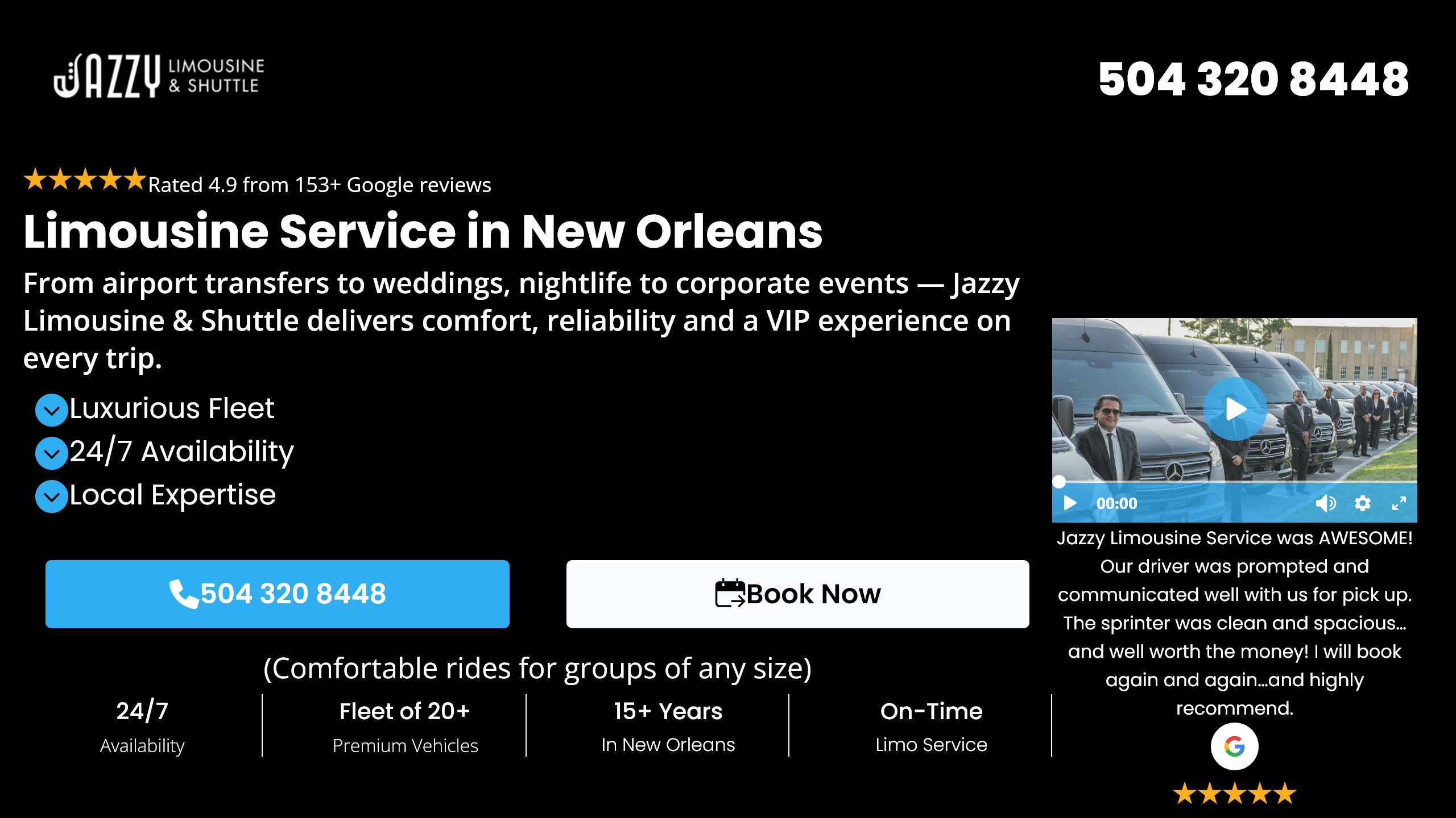 Landing page — Jazzy Transportation